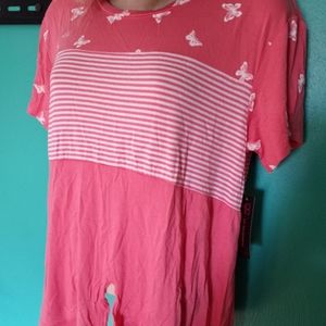 🖲🎈$4No Boundaries Butterflies Front Tie Shirt Size M NWT